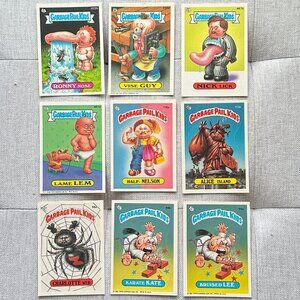 Vintage 1986/1988 Garbage Pail Kids Trading Cards Topps Lot of 9 (some Stickers)